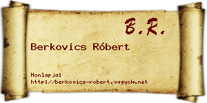Berkovics Róbert névjegykártya