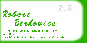 robert berkovics business card